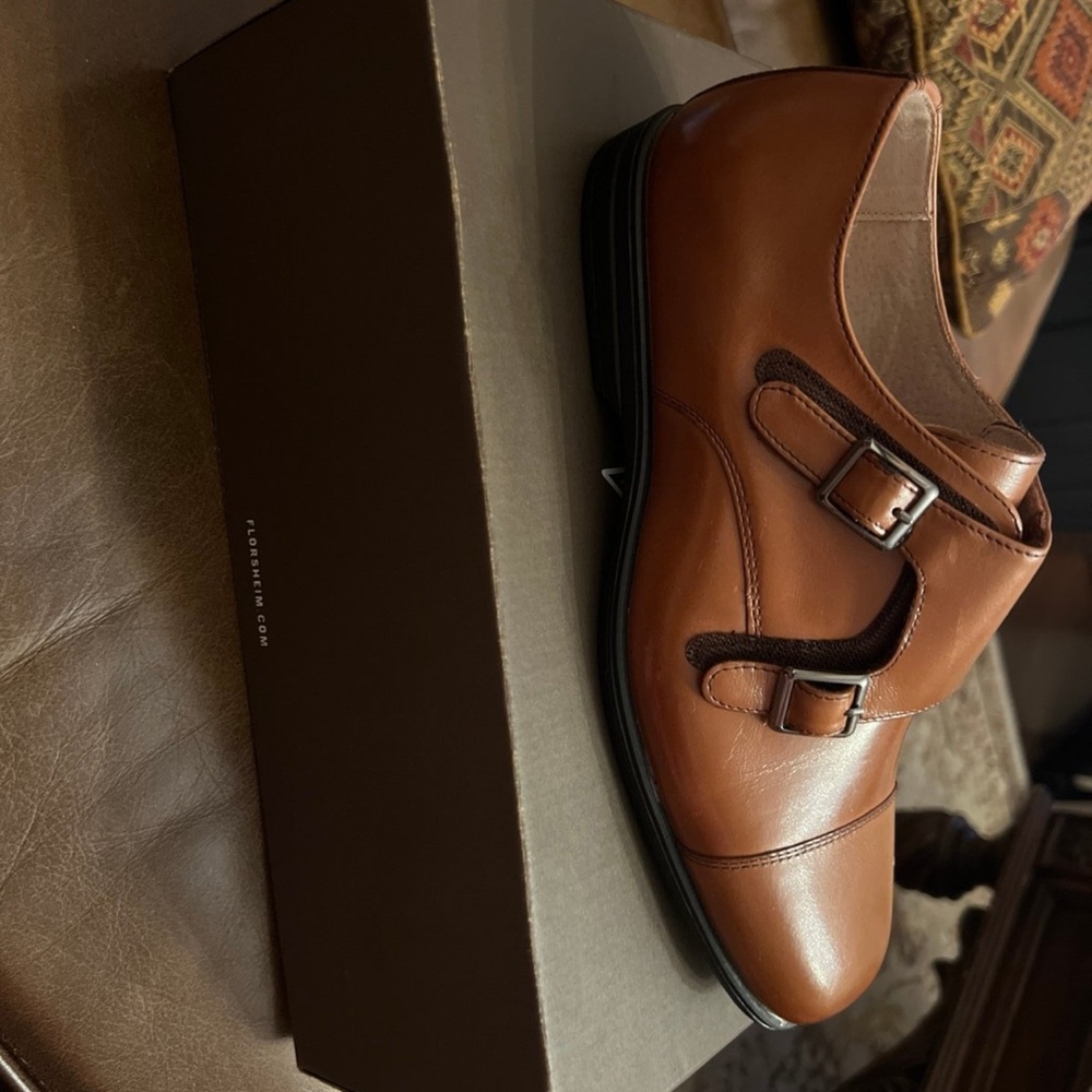 Men's Brown Double Monk Strap Shoes
